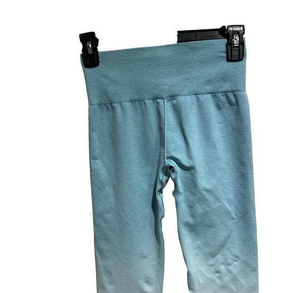 Gymshark Womens Seamless Leggings Ombré Blue Compression Activewear Size Small - Picture 6 of 12